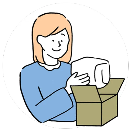 軽作業をする女性